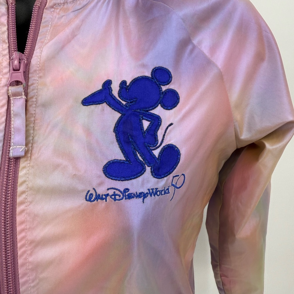 Walt Disney World 50th Anniversary Iridescent Mickey Bomber Jacket Kids Medium M - Picture 5 of 8